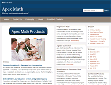 Tablet Screenshot of apex-math.com